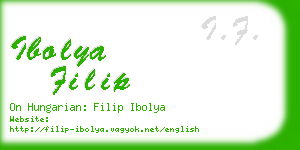 ibolya filip business card